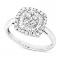 0.75ct 18k White Gold Diamond Baguette Lady's Ring