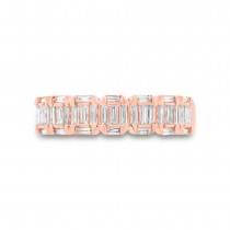 0.53ct 14k Rose Gold Diamond Baguette Lady's Band