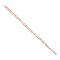 4.00ct 18k Rose Gold Diamond Baguette Bracelet