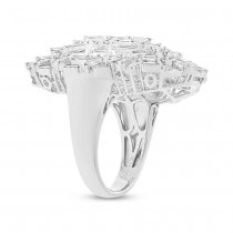 2.97ct 14k White Gold Diamond Baguette Lady's Ring