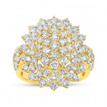 4.10ct 18k Yellow Gold Diamond Lady's Ring Size 8