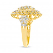 4.10ct 18k Yellow Gold Diamond Lady's Ring Size 8