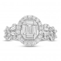 1.55ct 18k White Gold Diamond Baguette Lady's Ring