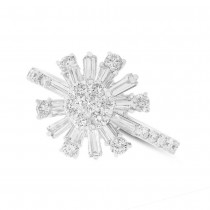 1.09ct 18k White Gold Diamond Baguette Lady's Ring