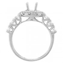 0.87ct 18k White Gold Diamond Semi-mount Ring