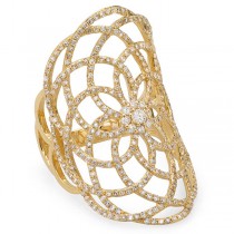 1.22ct 18k Yellow Gold Diamond Lady's Ring