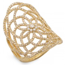 1.22ct 18k Yellow Gold Diamond Lady's Ring