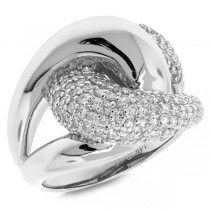 1.56ct 14k White Gold Diamond Link Ring
