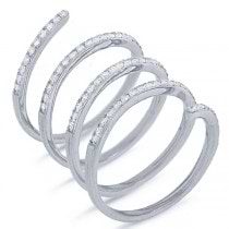 0.57ct 14k White Gold Diamond Spiral Lady's Ring