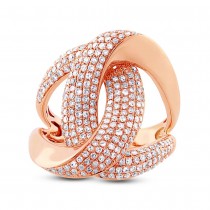 1.24ct 14k Rose Gold Diamond Lady's Ring