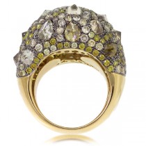 9.52ct 18k Yellow Gold Fancy Color Diamond Ring