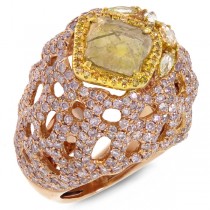 4.95ct 18k Rose Gold Fancy Color Diamond Ring