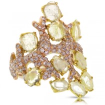 2.73ct 18k Rose Gold Fancy Color Diamond Ring