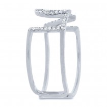 0.20ct 14k White Gold Diamond ''Love'' Ring Size 5.5