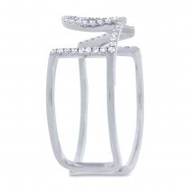 0.20ct 14k White Gold Diamond ''Love'' Ring Size 7.5