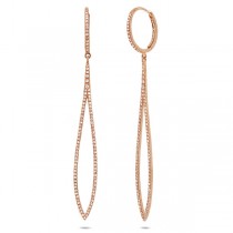 0.55ct 14k Rose Gold Diamond Earrings