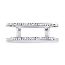 0.17ct 14k White Gold Diamond Lady's Ring Size 12.5
