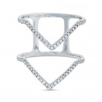 0.23ct 14k White Gold Diamond Lady's Ring Size 6