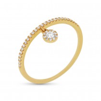 0.16ct 14k Yellow Gold Diamond Lady's Ring Size 3