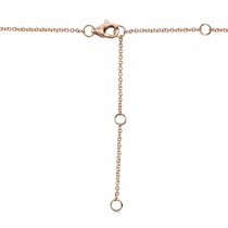 Diamond Pave Horizontal Bar Necklace 14k Rose Gold (0.08ct)