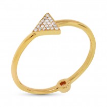 0.08ct 14k Yellow Gold Diamond Lady's Ring Size 6