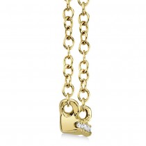 Diamond Pave Horizontal Bar Necklace 14k Yellow Gold (0.08ct)