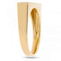 0.30ct 14k Yellow Gold Diamond Pave Lady's Ring