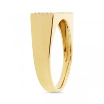 0.27ct 14k Yellow Gold Diamond Pave Lady's Ring