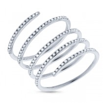 0.36ct 14k White Gold Diamond Spiral Lady's Ring