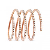 0.36ct 14k Rose Gold Diamond Spiral Lady's Ring