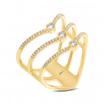 0.30ct 14k Yellow Gold Diamond Lady's Ring Size 12