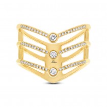 0.30ct 14k Yellow Gold Diamond Lady's Ring Size 12