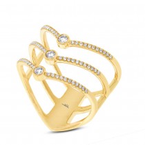 0.30ct 14k Yellow Gold Diamond Lady's Ring Size 3
