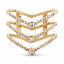 0.30ct 14k Yellow Gold Diamond Lady's Ring Size 7.5