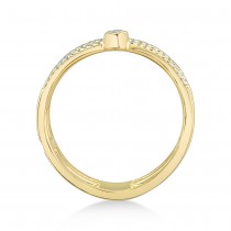 Diamond Bezel Triple Chevron Ring 14k Yellow Gold (0.30ct)