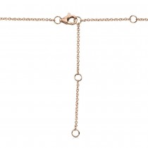 Diamond Pave Horizontal Bar Necklace 14k Rose Gold (0.25ct)