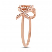 0.18ct 14k Rose Gold Diamond ''XOXO'' Ring