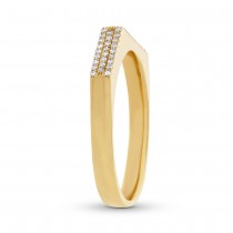 0.15ct 14k Yellow Gold Diamond Pave Lady's Ring