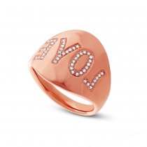 0.14ct 14k Rose Gold Diamond ''Love'' Ring