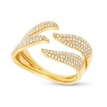 0.50ct 14k Yellow Gold Diamond Pave Lady's Ring