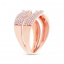 0.50ct 14k Rose Gold Diamond Pave Lady's Ring
