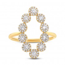 0.72ct 14k Yellow Gold Diamond Lady's Ring
