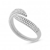 0.43ct 14k White Gold Diamond Pave Lady's Ring