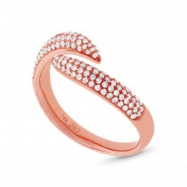 0.43ct 14k Rose Gold Diamond Pave Lady's Ring