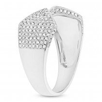 0.55ct 14k White Gold Diamond Pave Lady's Ring