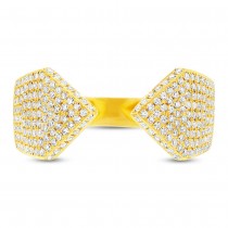 0.55ct 14k Yellow Gold Diamond Pave Lady's Ring
