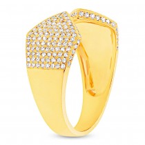 0.55ct 14k Yellow Gold Diamond Pave Lady's Ring