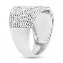 0.92ct 14k White Gold Diamond Pave Lady's Ring