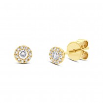 0.17ct 14k Yellow Gold Diamond Stud Earrings