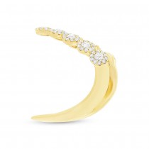 0.58ct 14k Yellow Gold Diamond ''V'' Lady's Ring